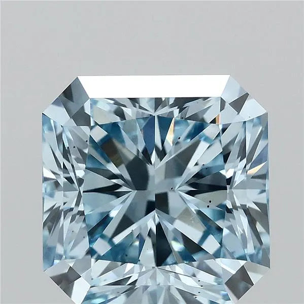 3.02ct Square radiant Lab Grown Diamond (Colour Fancy Intense Blue, Clarity VS2, IGI Certified)