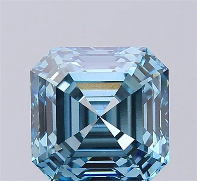3.05ct Asscher Lab Grown Diamond (Colour Fancy Vivid Blue, Clarity VS1, IGI Certified)