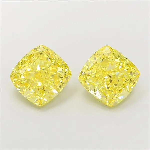 3.06ct Cushion modified Lab Grown Diamond (Colour Fancy Vivid Yellow, Clarity VS1, IGI Certified)