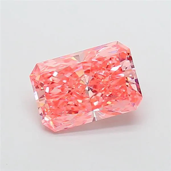 3.06ct Radiant Lab Grown Diamond (Colour Fancy Vivid Pink, Clarity VS2, IGI Certified)