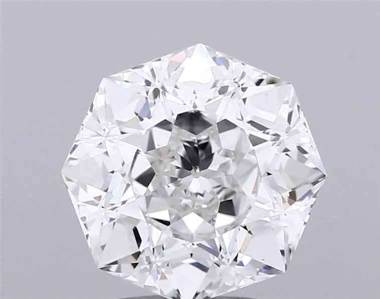 3.07ct Octagonal Lab Grown Diamond (Colour F, Clarity VS1, IGI Certified)