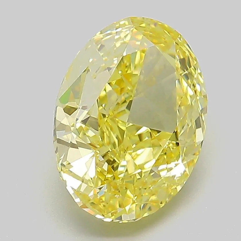 3.07ct Oval Lab Grown Diamond (Colour Fancy Vivid Yellow, Clarity VVS2, IGI Certified)