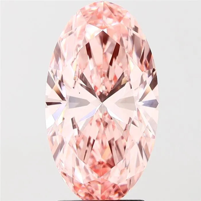 3.08ct Oval Lab Grown Diamond (Colour Fancy Vivid Pink, Clarity VS1, IGI Certified)