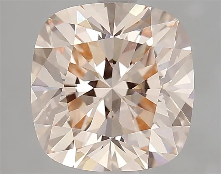 3.10ct Cushion brilliant Lab Grown Diamond (Colour Fancy Orange Pink, Clarity VVS2, IGI Certified)