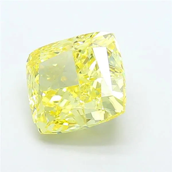 3.12ct Cushion modified Lab Grown Diamond (Colour Fancy Intense Yellow, Clarity VS2, IGI Certified)