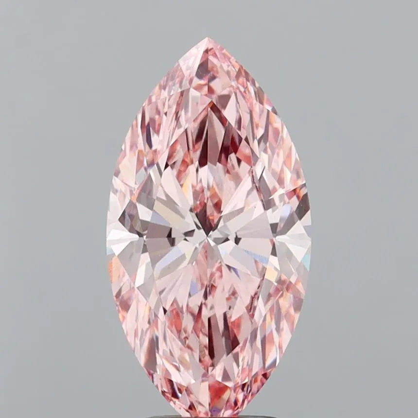 3.17ct Marquise Lab Grown Diamond (Colour Fancy Intense Pink, Clarity VS1, IGI Certified)