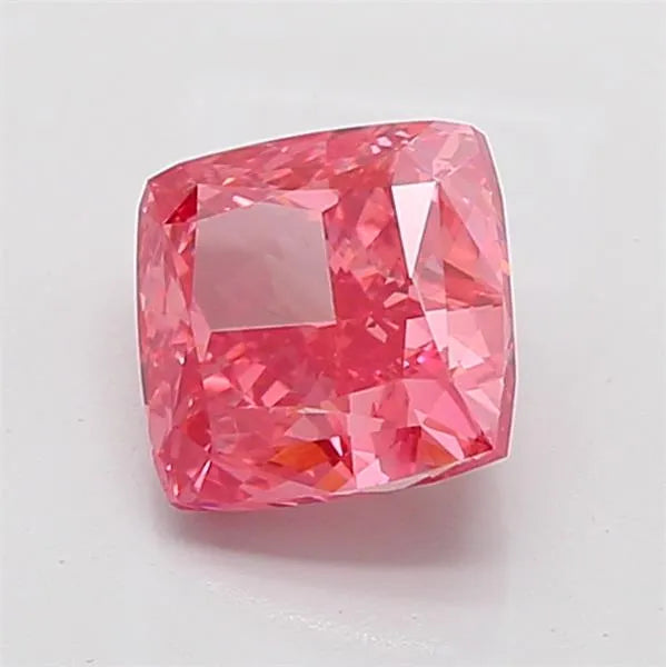 3.21ct Cushion modified Lab Grown Diamond (Colour Fancy Vivid Pink, Clarity VS1, IGI Certified)