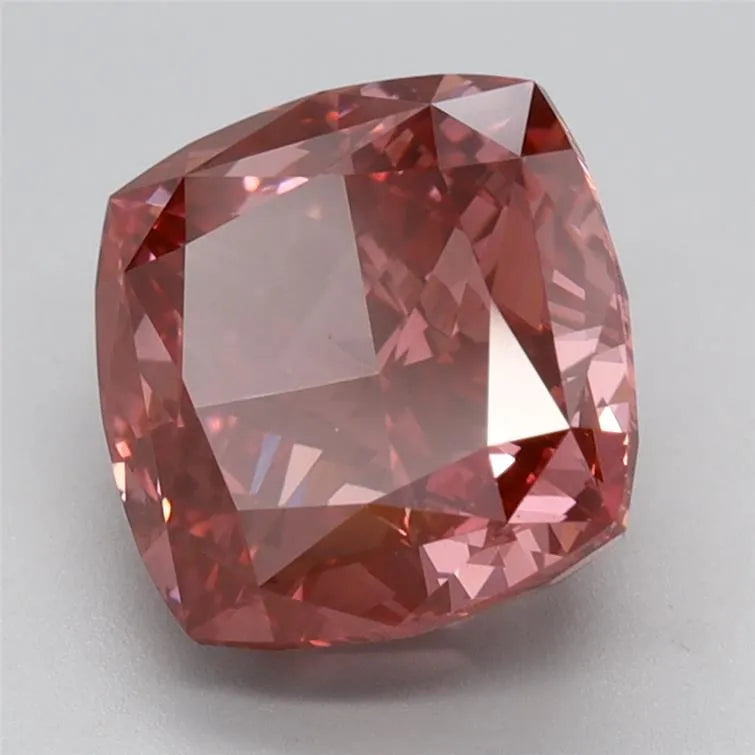 3.26ct Cushion modified Lab Grown Diamond (Colour Fancy Vivid Pink, Clarity VS1, IGI Certified)