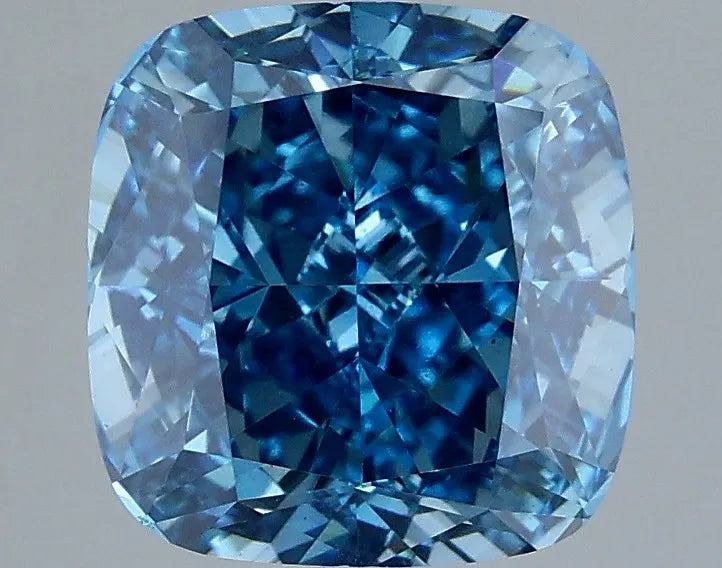 3.38ct Cushion modified Lab Grown Diamond (Colour Fancy Vivid Blue, Clarity VS1, IGI Certified)