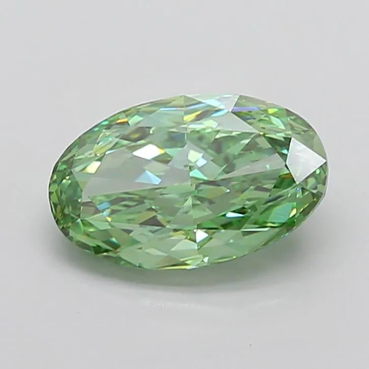3.50ct Oval Lab Grown Diamond (Colour Fancy Vivid Green, Clarity VS1, IGI Certified)