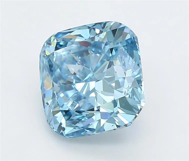 3.52ct Cushion modified Lab Grown Diamond (Colour Fancy Vivid Blue, Clarity VVS2, IGI Certified)