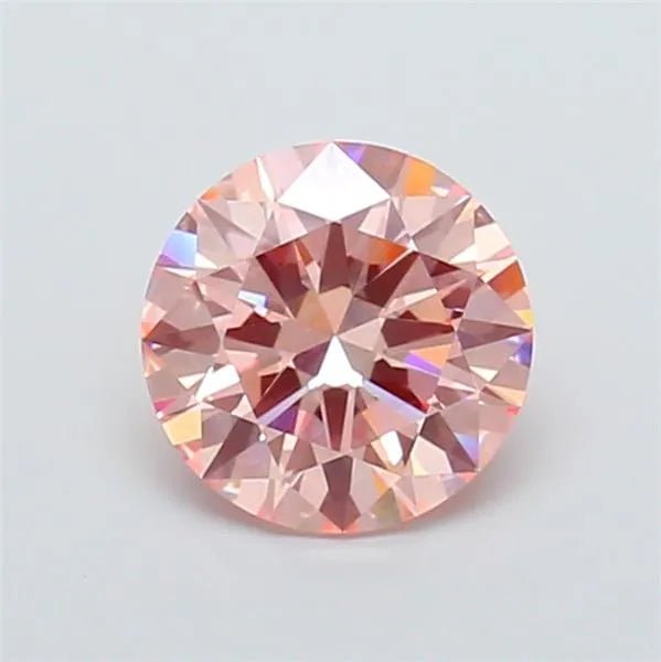 3.00ct Round Lab Grown Diamond (Colour Fancy Intense Pink, Clarity VS1, Cut EX, IGI Certified) - Jewelry by Cleo