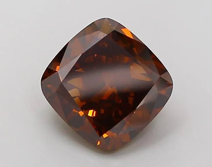 3.01ct Cushion modified Lab Grown Diamond (Colour Fancy Deep Brown, Clarity VS1, IGI Certified) - Jewelry by Cleo