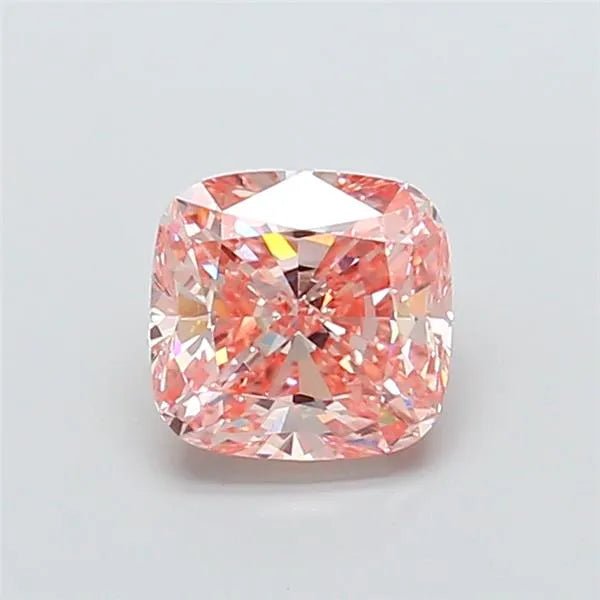 3.01ct Cushion modified Lab Grown Diamond (Colour Fancy Intense Pink, Clarity VS1, IGI Certified) - Jewelry by Cleo