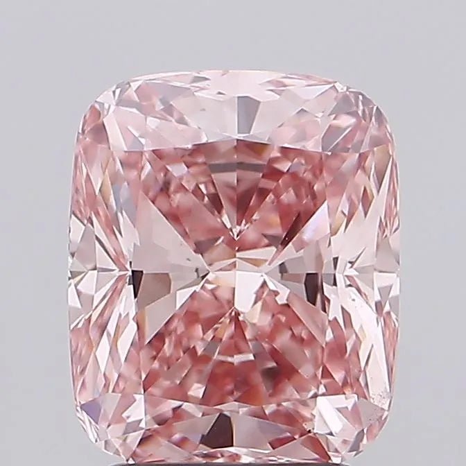 3.06ct Cushion modified Lab Grown Diamond (Colour Fancy Intense Pink, Clarity VS2, IGI Certified) - Jewelry by Cleo