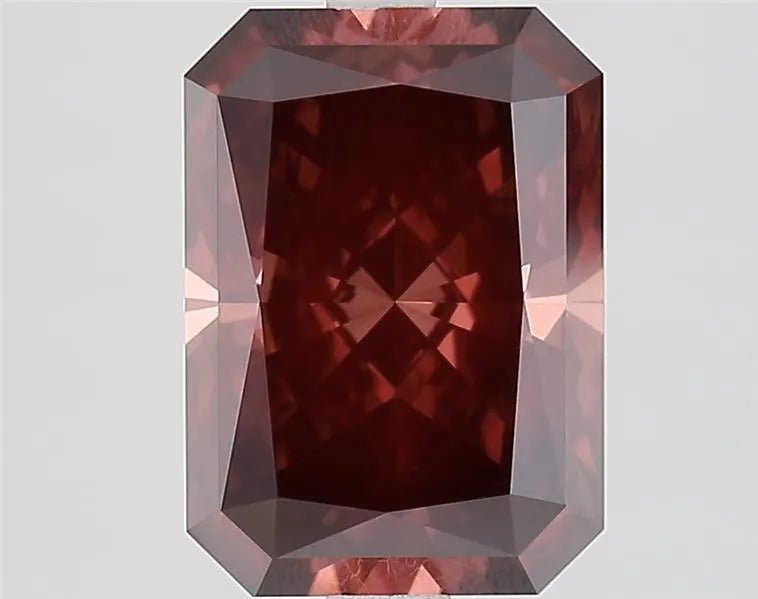 3.06ct Radiant Lab Grown Diamond (Colour Fancy Deep Brownish Pink, Clarity VVS2, IGI Certified) - Jewelry by Cleo