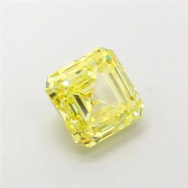 3.08ct Asscher Lab Grown Diamond (Colour Fancy Intense Yellow, Clarity VS1, IGI Certified) - Jewelry by Cleo