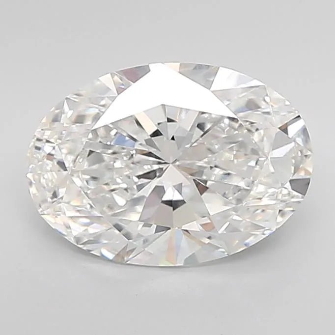 3.10ct Oval Lab Grown Diamond (Colour E, Clarity VVS2, IGI Certified) - Jewelry by Cleo