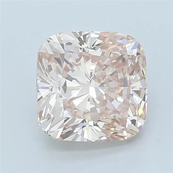 3.52ct Cushion modified Lab Grown Diamond (Colour Fancy Light Pinkish Brown, Clarity VS1, IGI Certified) - Jewelry by Cleo