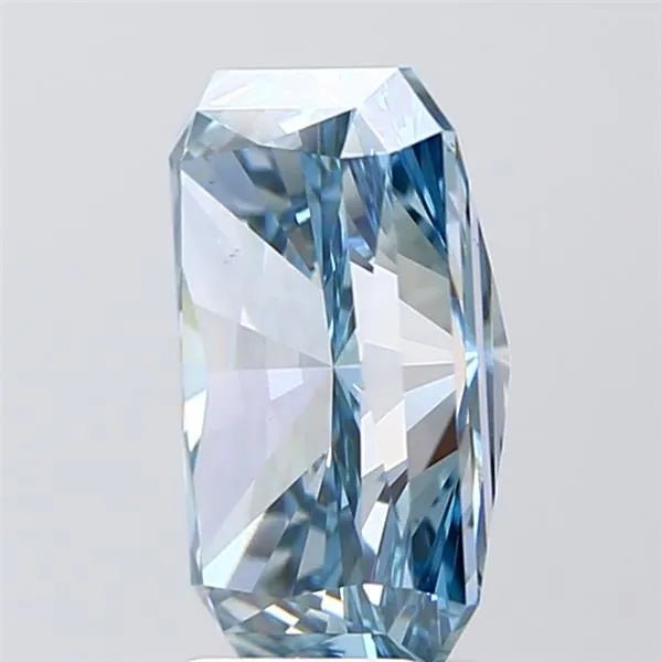 3.56ct Radiant Lab Grown Diamond (Colour Fancy Vivid Blue, Clarity VS1, IGI Certified) - Jewelry by Cleo