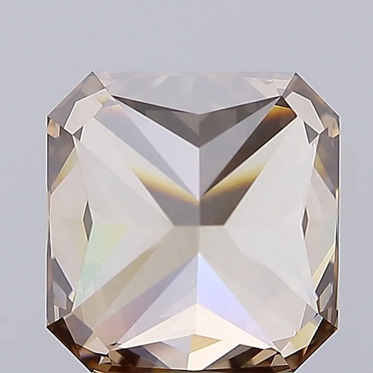 3.57ct Square radiant Lab Grown Diamond (Colour Fancy Brown, Clarity VS1, IGI Certified) - Jewelry by Cleo