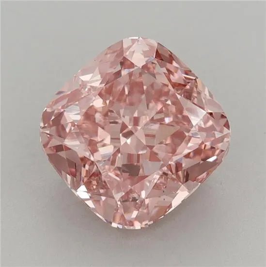 3.66ct Cushion modified Lab Grown Diamond (Colour Fancy Vivid Pink, Clarity VS1, IGI Certified) - Jewelry by Cleo