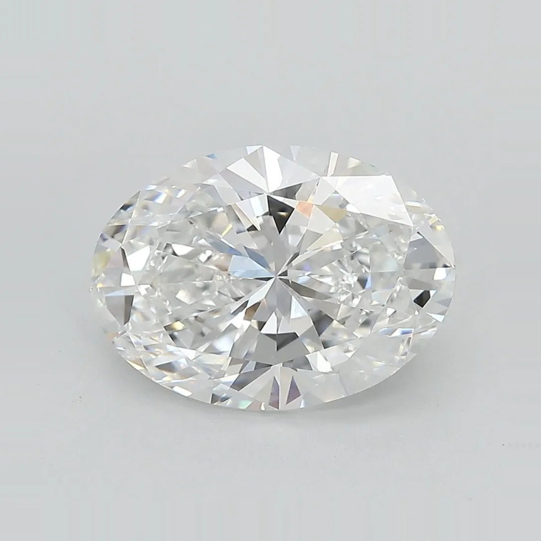 3.74ct Oval Lab Grown Diamond (Colour E, Clarity VVS1, IGI Certified) - Jewelry by Cleo
