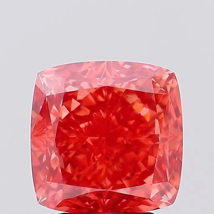 3.79ct Cushion modified Lab Grown Diamond (Colour Fancy Vivid Pink, Clarity VS1, IGI Certified) - Jewelry by Cleo