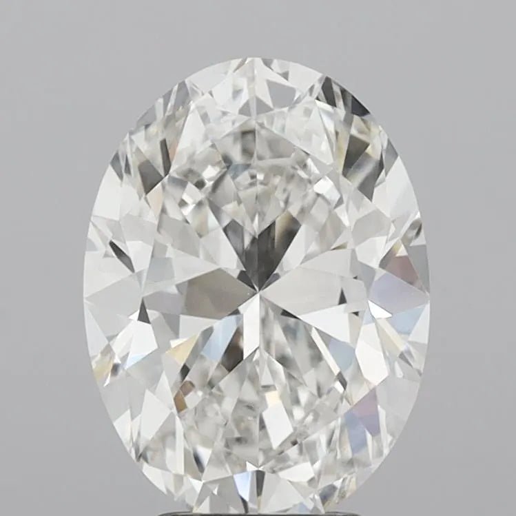 3.92ct Oval Lab Grown Diamond (Colour F, Clarity VVS2, IGI Certified) - Jewelry by Cleo