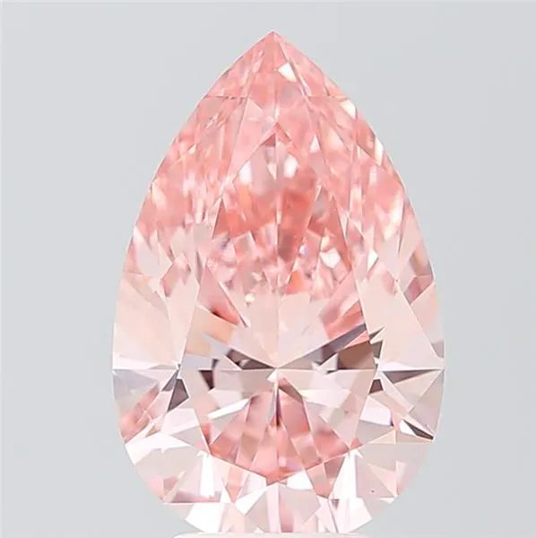 4.01ct Pear Lab Grown Diamond (Colour Fancy Vivid Pink, Clarity VS2, IGI Certified)
