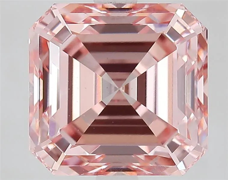 4.06ct Asscher Lab Grown Diamond (Colour Fancy Vivid Pink, Clarity VS1, IGI Certified)