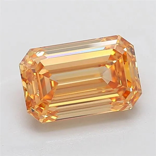 4.09ct Emerald Lab Grown Diamond (Colour Fancy Intense Yellow, Clarity VVS2, IGI Certified)