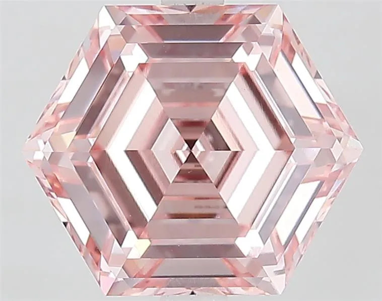 4.09ct Hexagonal Lab Grown Diamond (Colour Fancy Intense Pink, Clarity VS1, IGI Certified)