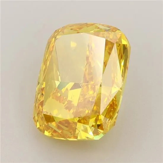 4.29ct Cushion modified Lab Grown Diamond (Colour Fancy Vivid Yellow, Clarity SI2, IGI Certified)