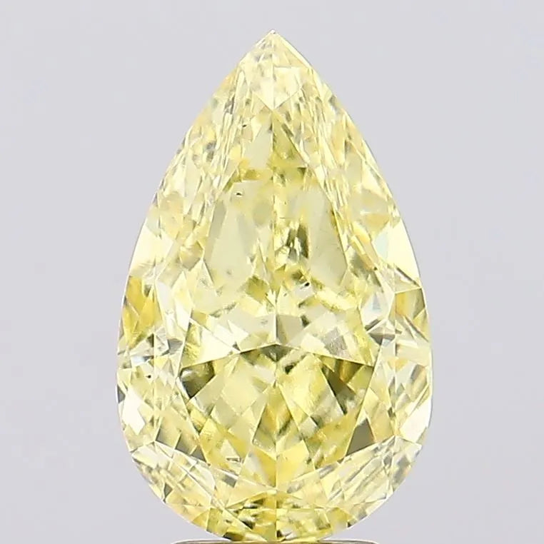 4.50ct Pear Lab Grown Diamond (Colour Fancy Vivid Yellow, Clarity VS2, IGI Certified)