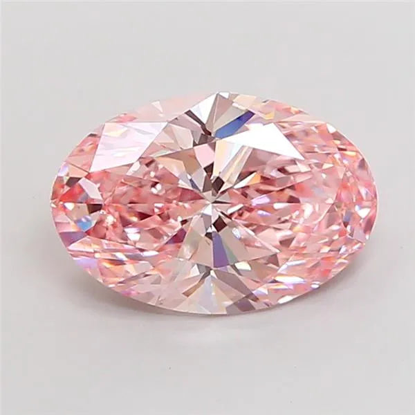 4.51ct Oval Lab Grown Diamond (Colour Fancy Vivid Pink, Clarity VS1, IGI Certified)