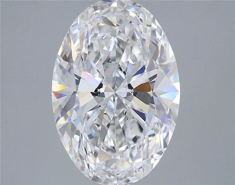 4.01ct Oval Lab Grown Diamond (Colour D, Clarity VVS2, IGI Certified) - Jewelry by Cleo