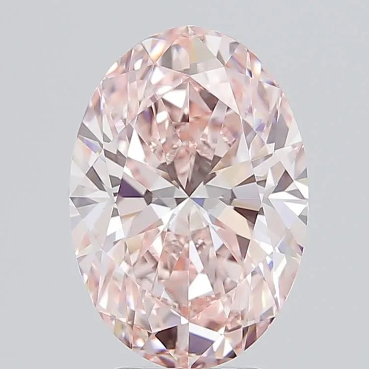 4.04ct Oval Lab Grown Diamond (Colour Fancy Intense Pink, Clarity VVS2, IGI Certified) - Jewelry by Cleo