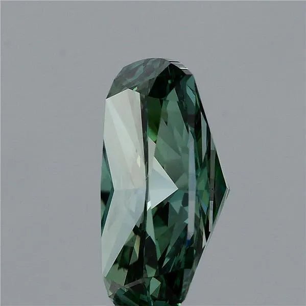 4.08ct Cushion modified Lab Grown Diamond (Colour Fancy Vivid Green, Clarity VVS2, IGI Certified) - Jewelry by Cleo