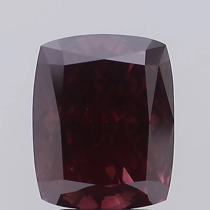 4.10ct Cushion modified Lab Grown Diamond (Colour Fancy Deep Pink, Clarity VS1, IGI Certified) - Jewelry by Cleo