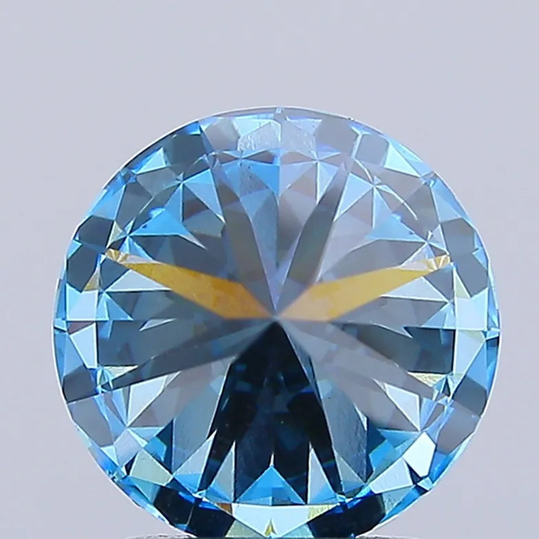 2.50ct Round Lab Grown Diamond (Colour Fancy Vivid Blue, Clarity VS1, Cut EX, IGI Certified)