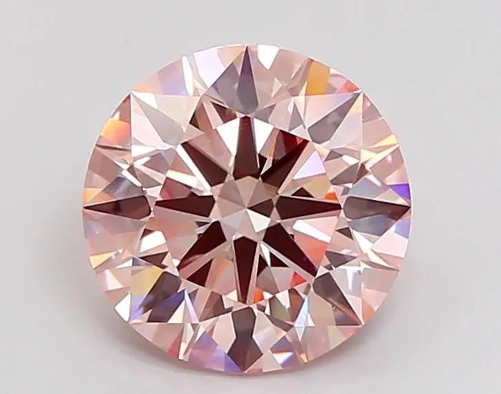 4.50ct Round Lab Grown Diamond (Colour Fancy Pink, Clarity VVS2, Cut ID, IGI Certified) - Jewelry by Cleo