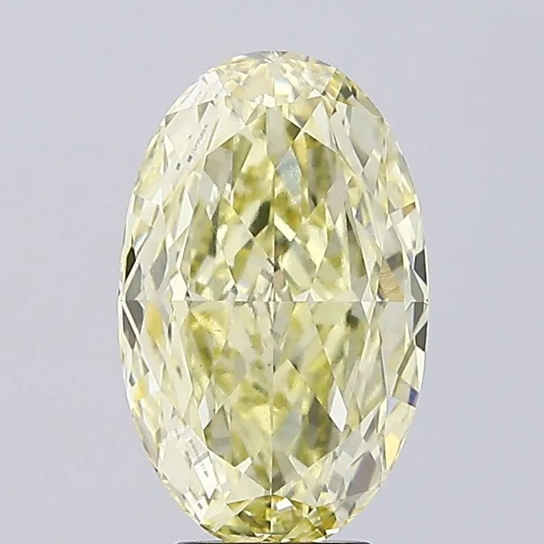 4.64ct Oval Lab Grown Diamond (Colour Fancy Yellow, Clarity VS1, IGI Certified) - Jewelry by Cleo