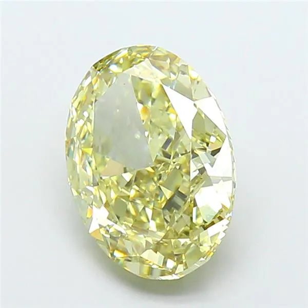 4.65ct Oval Lab Grown Diamond (Colour Fancy Yellow, Clarity VVS2, IGI Certified) - Jewelry by Cleo
