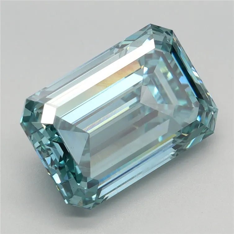 4.76ct Emerald Lab Grown Diamond (Colour Fancy Intense Blue, Clarity VS1, IGI Certified) - Jewelry by Cleo