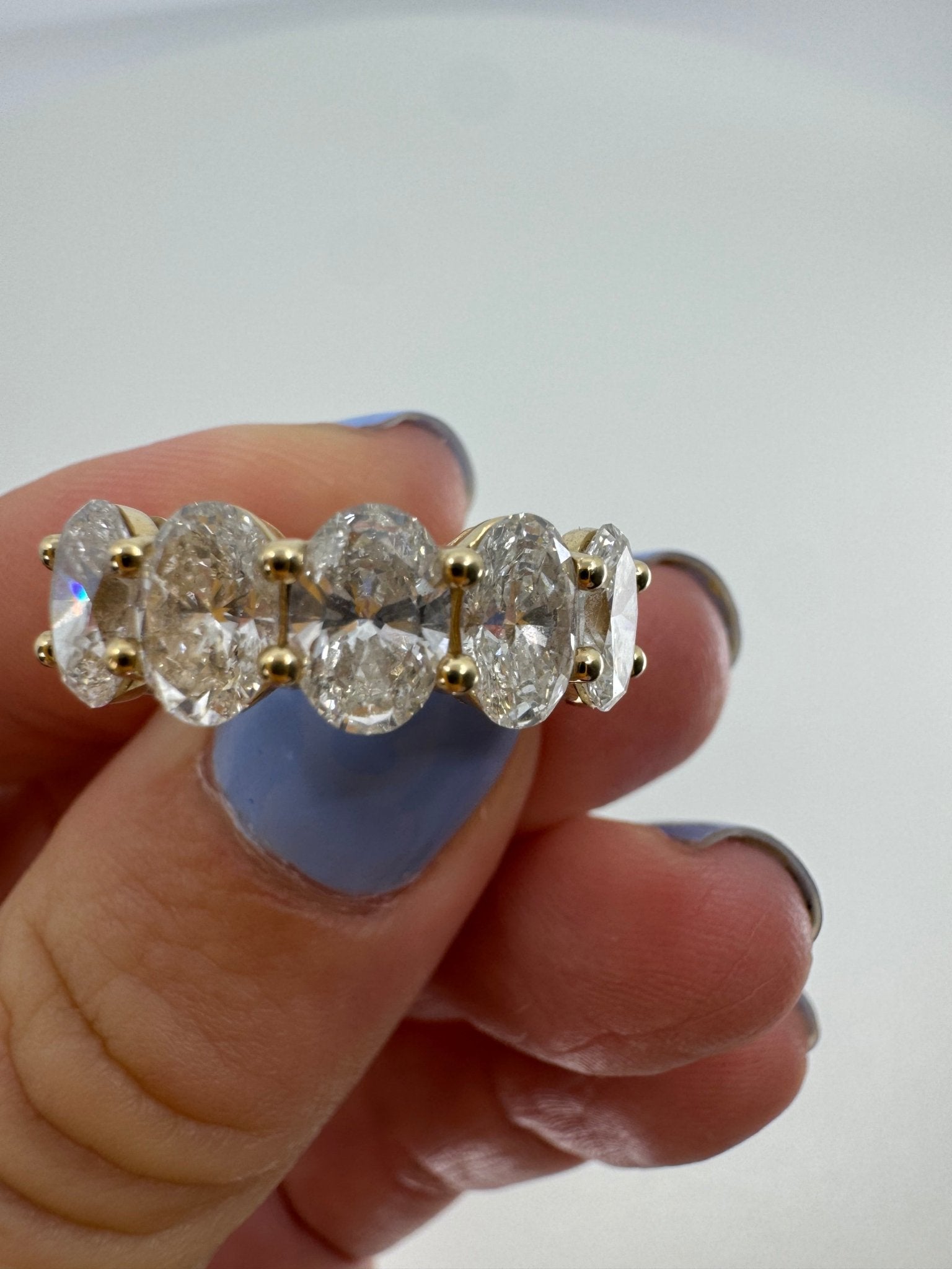 5 stone oval diamond band - Jewelry by Cleo