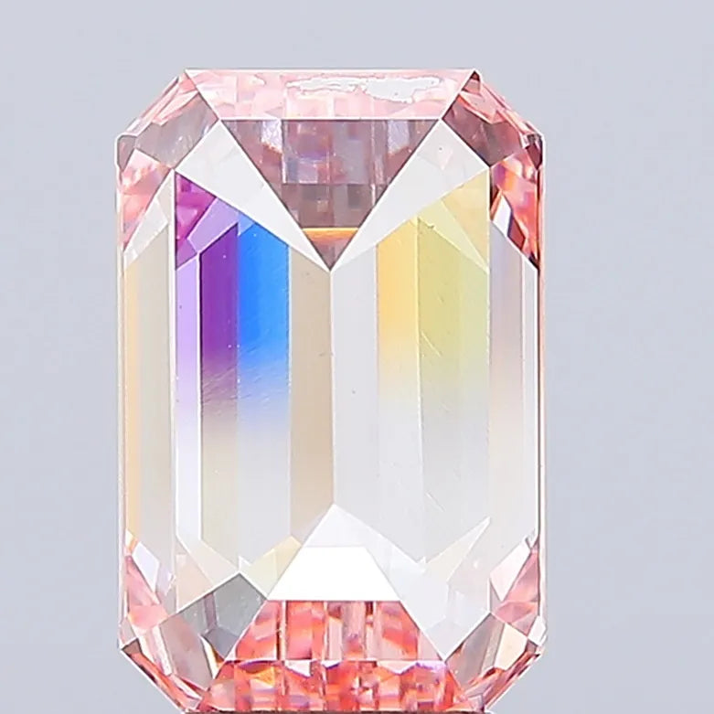 5.00ct Emerald Lab Grown Diamond (Colour Fancy Vivid Pink, Clarity VS1, IGI Certified)