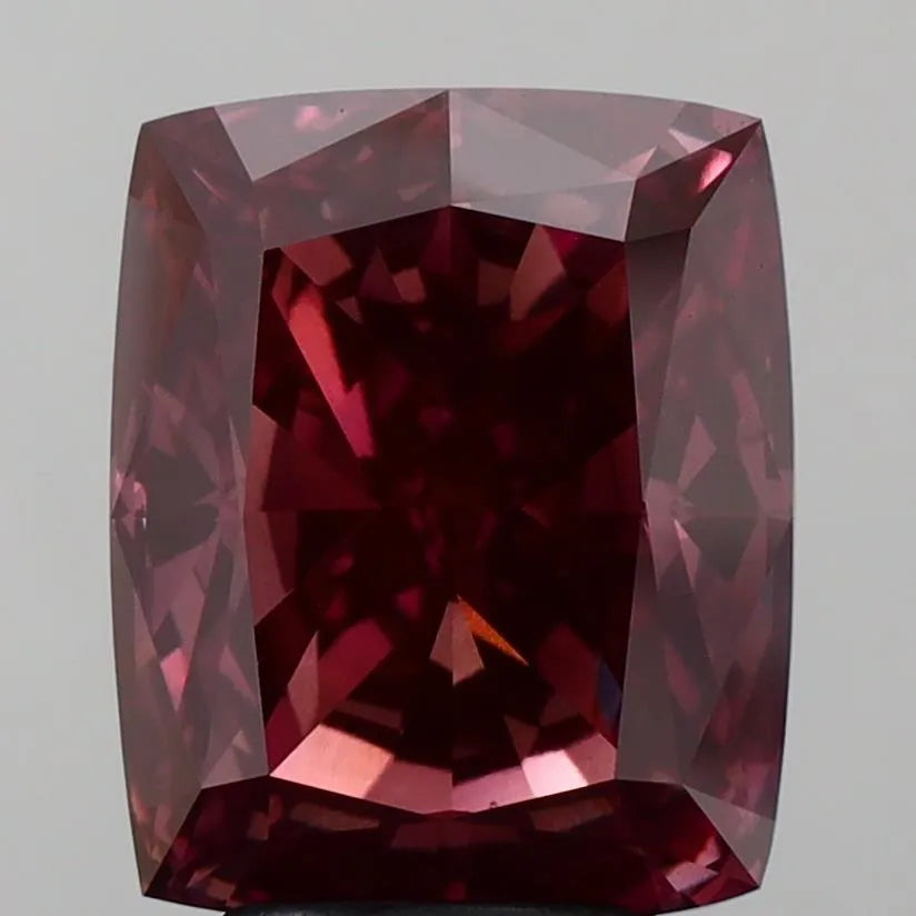 5.04ct Cushion modified Lab Grown Diamond (Colour Fancy Deep Brownish Pink, Clarity VS1, IGI Certified)