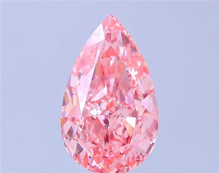 5.05ct Pear Lab Grown Diamond (Colour Fancy Vivid Pink, Clarity VVS2, IGI Certified)