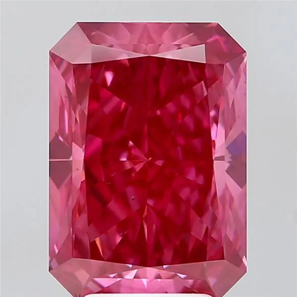 5.09ct Radiant Lab Grown Diamond (Colour Fancy Vivid Red, Clarity VS2, IGI Certified)